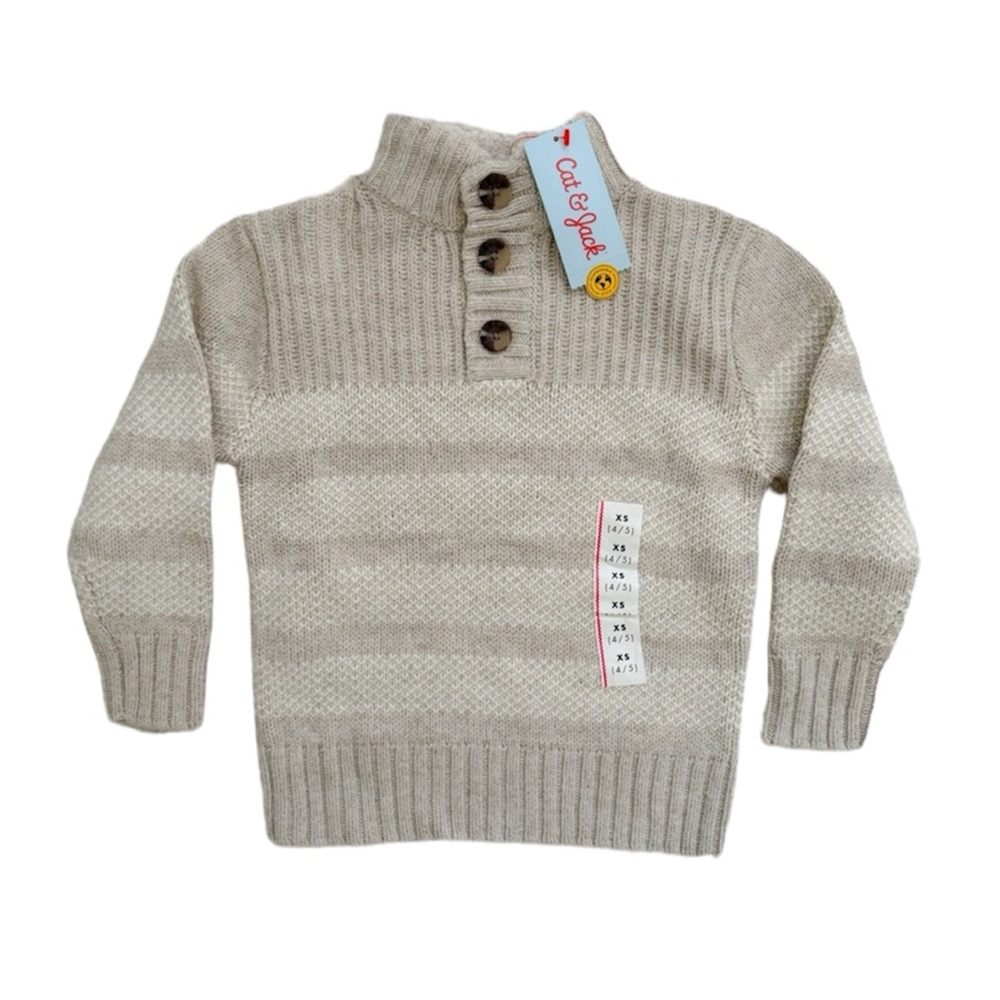 NWT Cat & Jack chunky knit sweater XS (4/5)